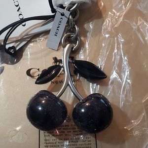 COACH black Cherry charm